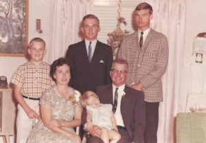 This is a picture of my family - my mom, dad, three brothers, and I