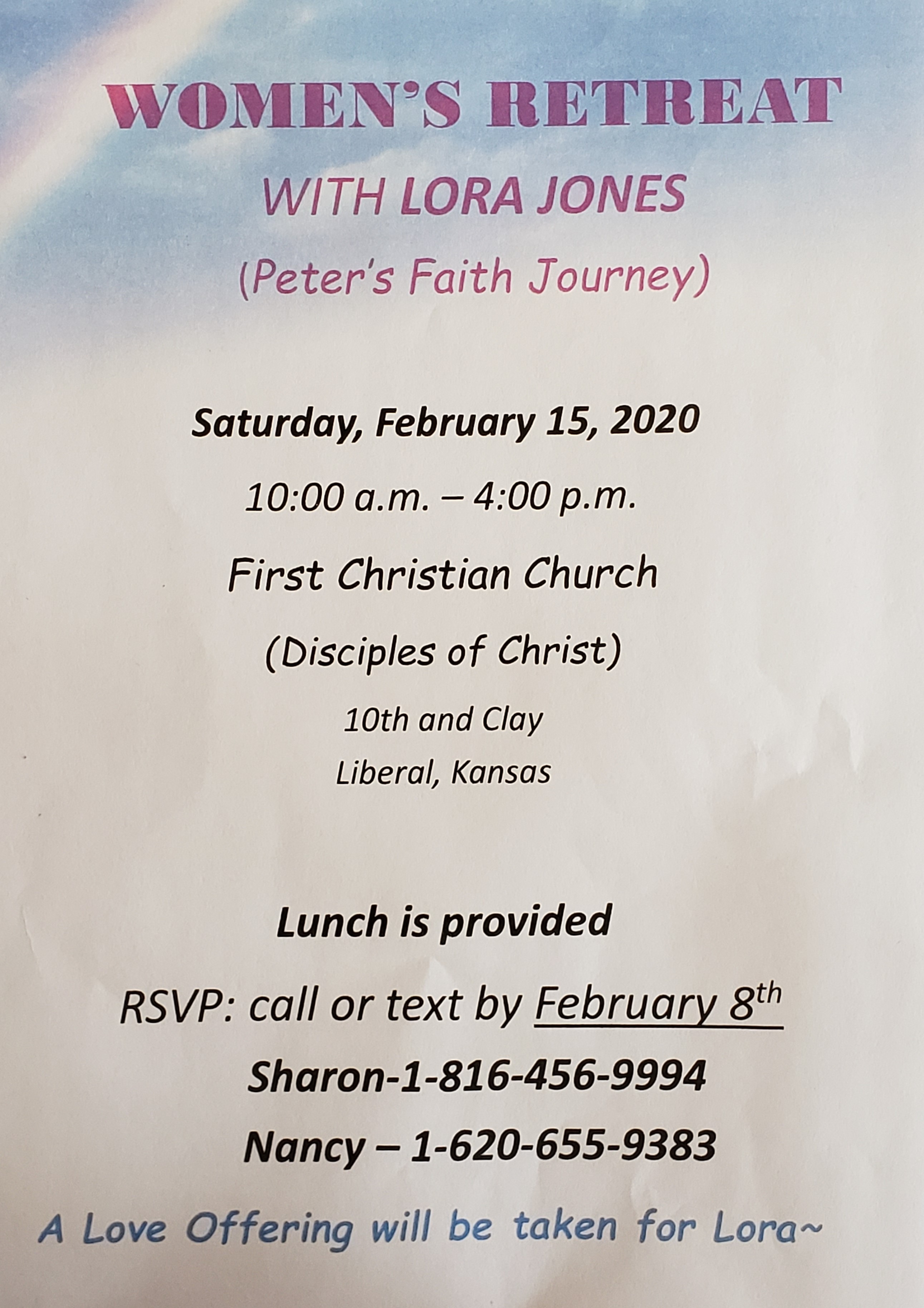 First Christian Women's Retreat Lora Jones Ministries