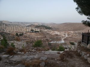 A view of Bethlehem, overlooking the fields where the shepherds heard the message from the angels. "You will find the baby wrapped in swaddling clothes and lying in a manger."